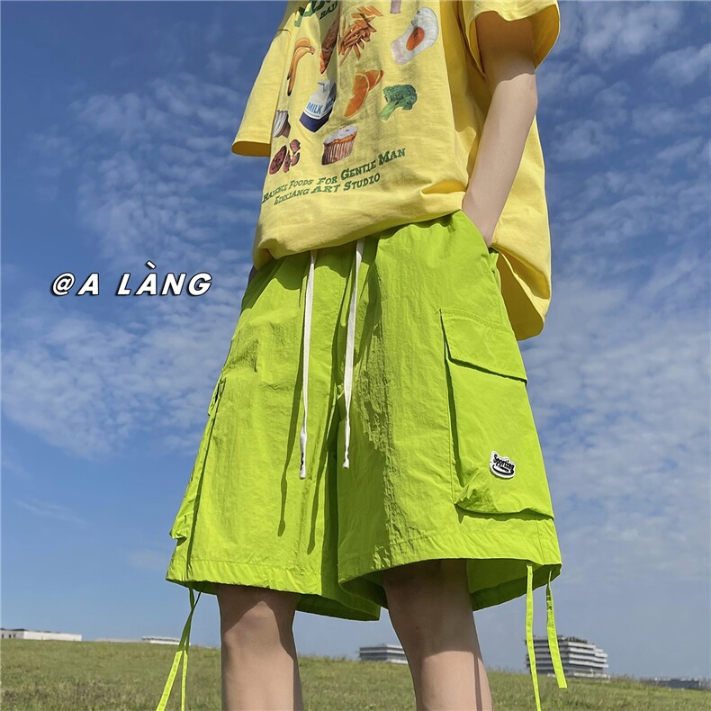 XZ612-K655-P45控59三色/夏季薄款沙滩裤速干裤彩色冰丝短裤3，男装牛仔裤，星座612