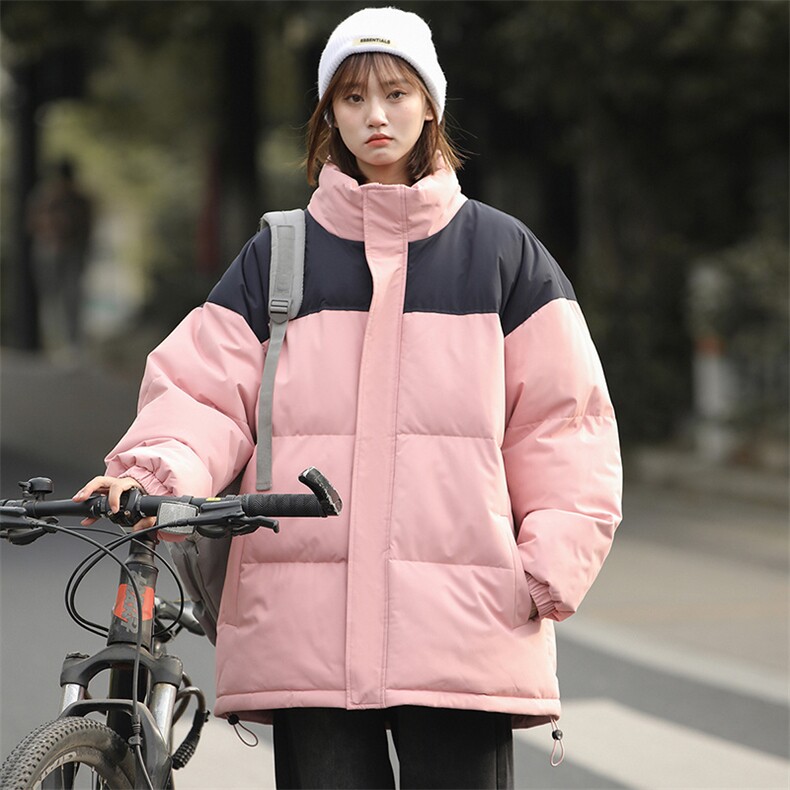 港风冬季立领纯色拼接加厚上衣外套棉衣男MY88888P75，男装棉衣，星座1204-3