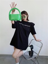 垫肩大版T恤，女装T恤，YSQ Boomboom