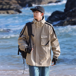 春季新款现货港风三防冲锋衣宽松夹克男外套DSA157B-JK177-P80图片