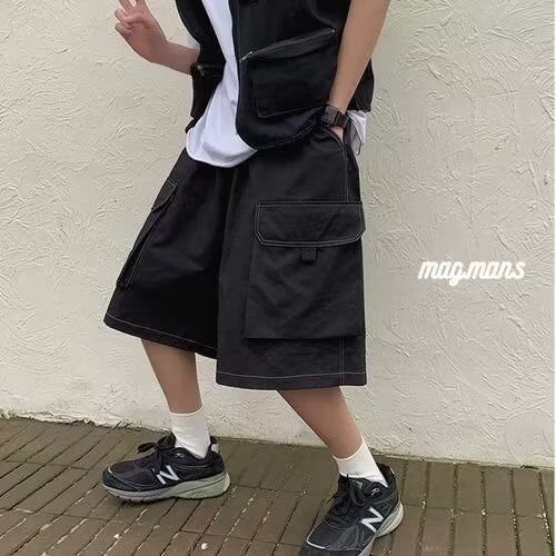 【网图现货】美式宽松复古工装五分裤男DK27/P30,男装牛仔裤,星座205-3