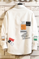 CS15121-P38加绒款-P48长袖衬衫男士大码宽松衬衣男寸衫砖墙，男装衬衫，电商A040A