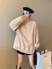 冬季新款：羽绒拼接款卫衣，女装卫衣/绒衫，芳可思