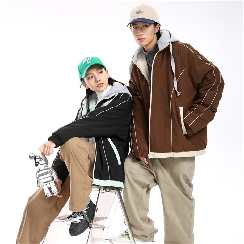 冬季新款男士连帽情侣休闲大码加厚棉衣外套XZ109-6000-P108,男装棉衣,星座109-1