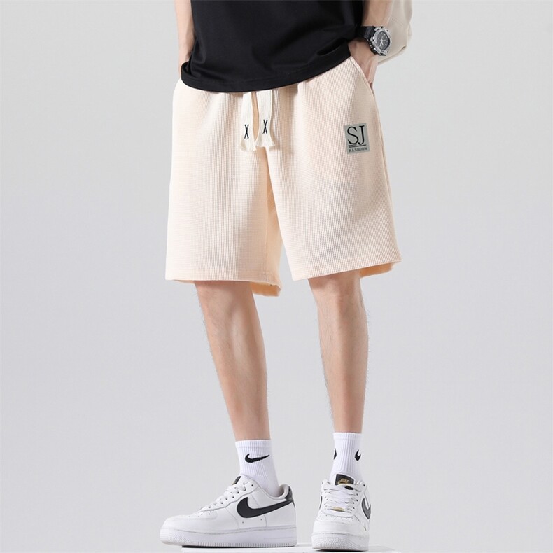 2026夏季现货新款男士印花华夫格五分裤短裤宽松1210-2-DK727-P15,男装牛仔裤,星座1816-2（原1210–2）