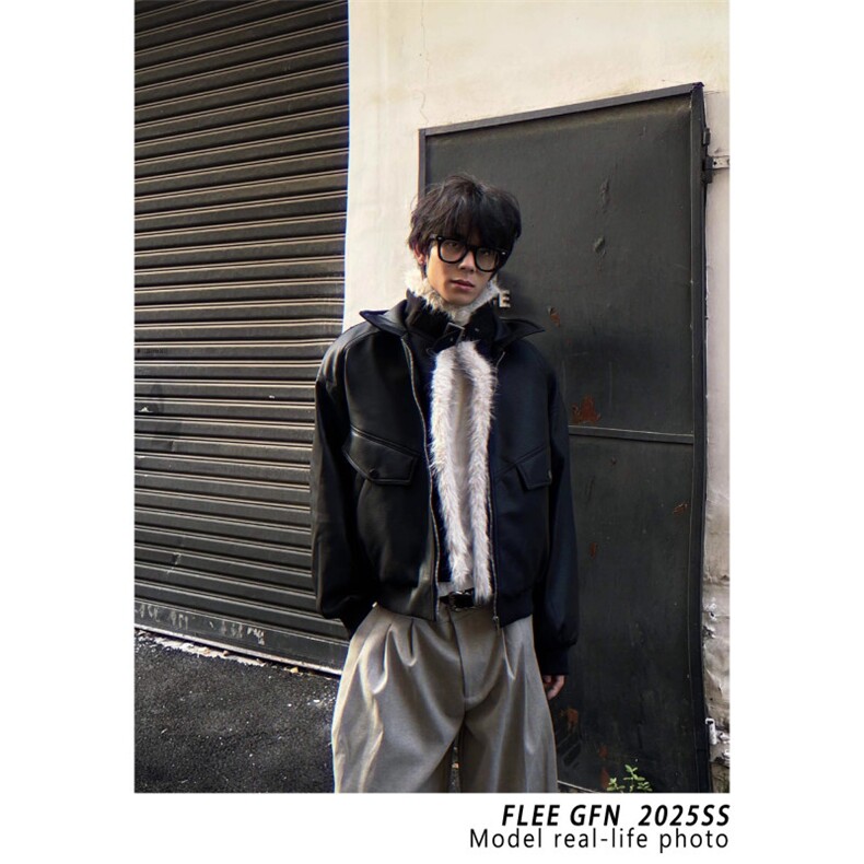 逃离光覆南美式冬季座山雕皮毛棉服加厚PU皮棉衣夹克外套男女潮,男装夹克,星座506A