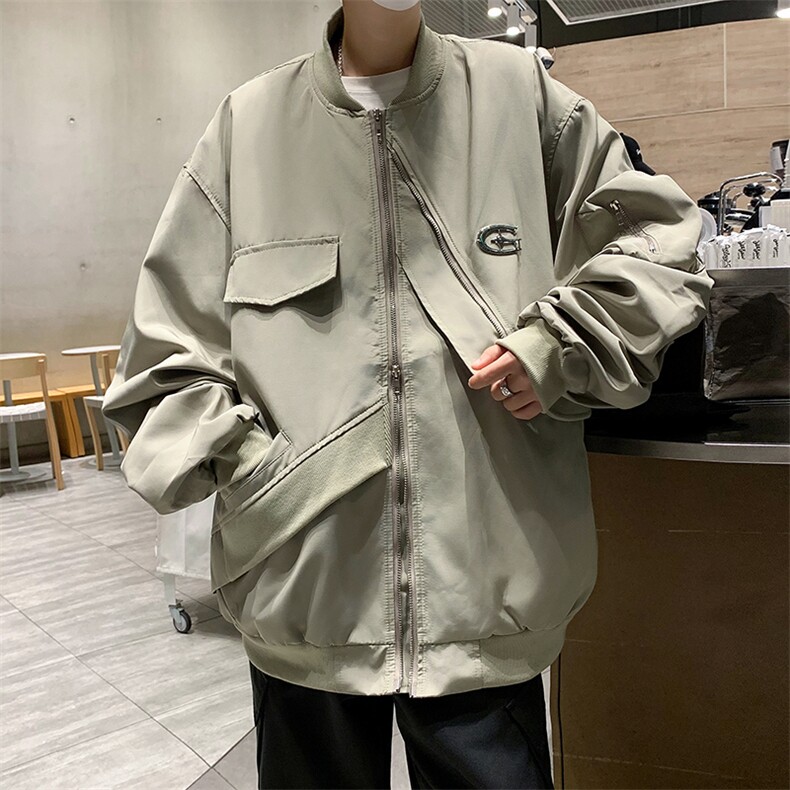 美式街头冲锋衣复古设计感外套男女春秋宽松工装夹克男CH01-P65,男装夹克,星座1008