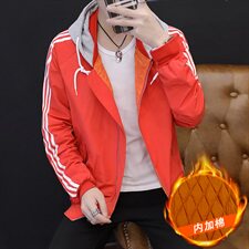 【】A003-927G-P65男士连帽休闲加绒夹克外套常熟，男装夹克，电商A003