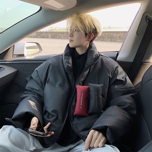 PU皮棉衣男冬季新款港风立领宽松休闲棉服学生面包服MF8603-P85图片