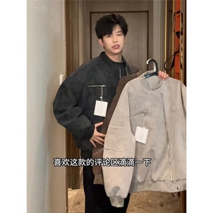 F078-P76 皮衣夹克外套男小立领机车服秋季款高级感潮流图片
