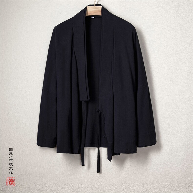 2025秋冬新款风男装改良汉服新中式道袍TZ01P85,男装民族服装,钱塘802