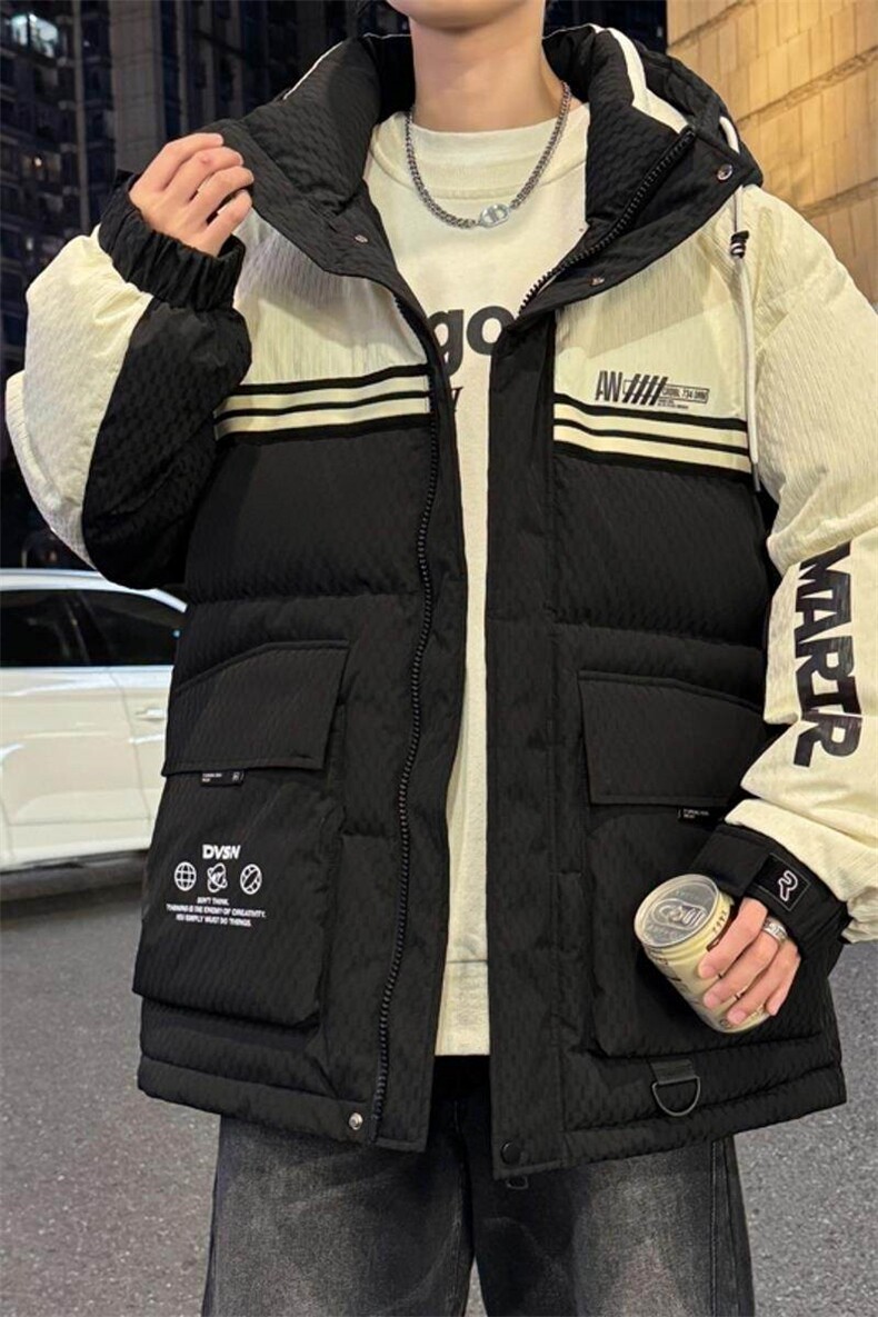 79011-特P258羽绒服男冬季连帽新款时尚潮流休闲宽松保暖外套,男装羽绒服,电商D310B