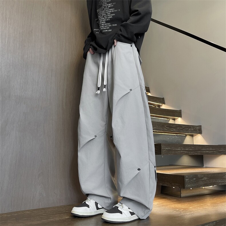 2025新款休闲工装阔腿裤男式百搭户外运动裤-K3035-P43，男装工装外套，星座1105-2