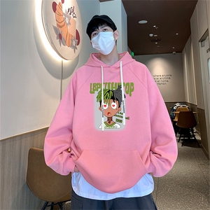 已注册港风重磅华棉得物抖音直播高品质宽松休闲连帽卫衣W5006P40图片