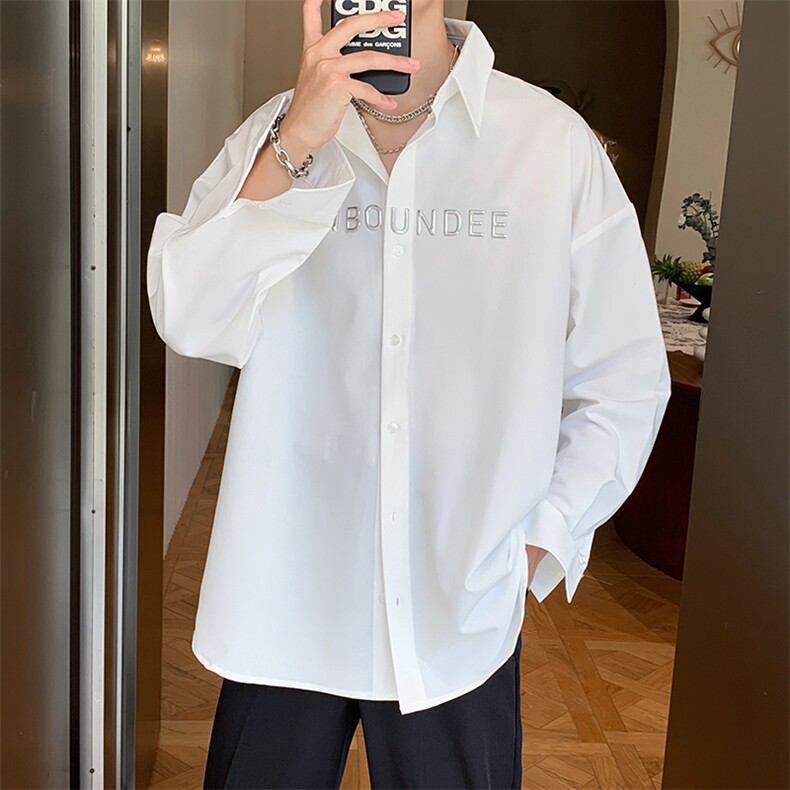 新款衬衫男长袖韩版潮流修身百搭痞帅潮牌衬衣外套CS0188-P40,男装衬衫,星座308B-1