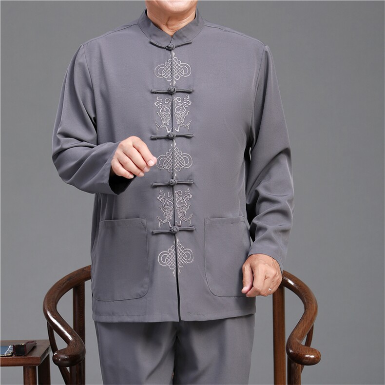 2022唐装男中老年太极服春秋风节日过寿汉服套装YD2112A-P125,男装民族服装,星座1105-3