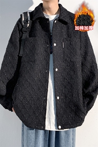 冬新复古小香风棉服男潮大码加棉加厚夹克保暖外套J595J加棉-P95图片