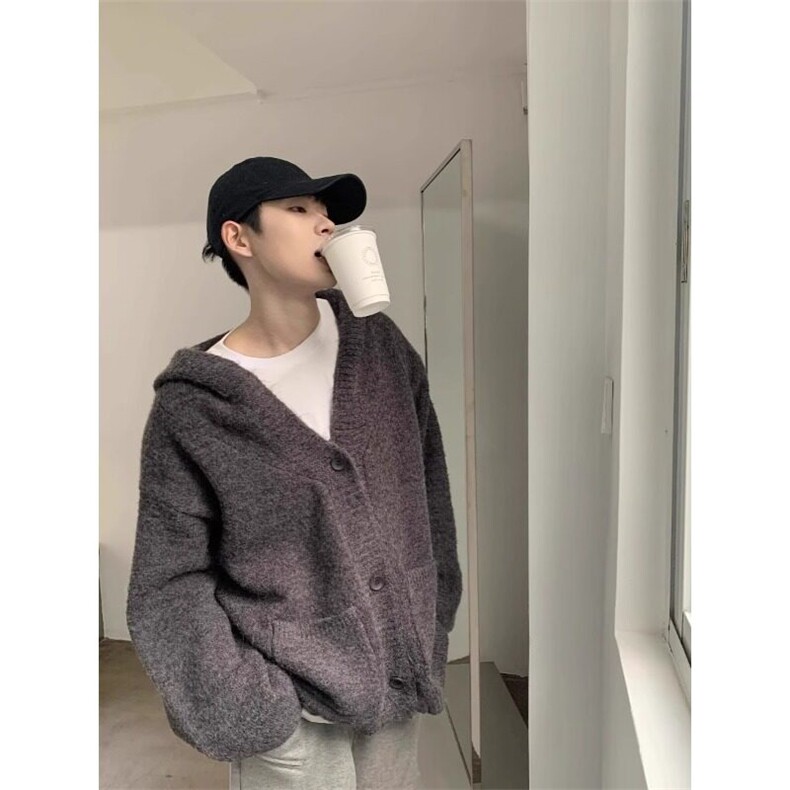 [有货]韩风慵懒感开衫毛衣连帽长袖针织衫外套 MY759 特P55图片