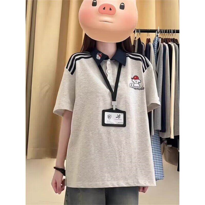 三条杠美式复古情侣条纹polo衫短袖男夏季DX513-P32,男装Polo衫,星座1007（原301D）