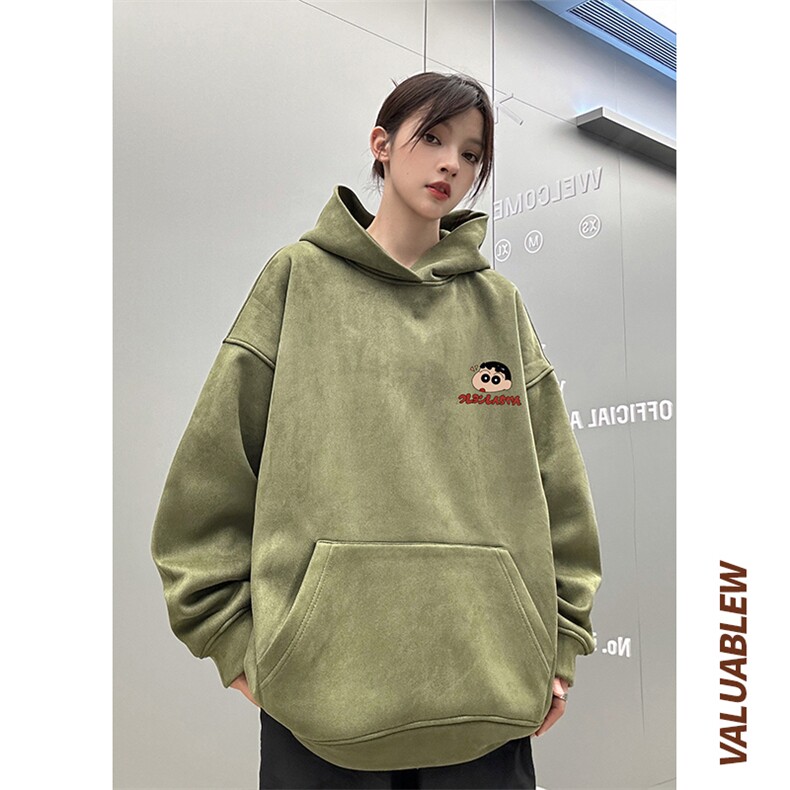 麂皮绒连帽卫衣直播品质重磅400克蜡笔小新印花JL7102-P45控78,男装卫衣,星座508（原C305）