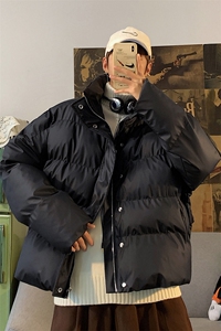 23新款美式棉服男潮牌高街冬季加厚面包服PU羽绒棉225-2-20503图片
