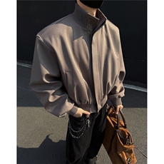 主推美式高街立领棒球服飞行垫肩夹克短款外套男D401特P75，男装夹克，电商A335-1（原A458）