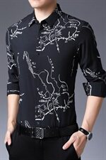 BJ2016衬衫2021春秋季新款长袖衬衫男韩版T恤衫商务休闲男装P60，男装衬衫，电商B360