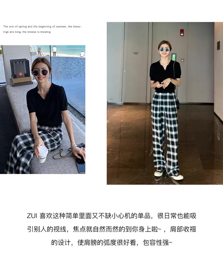 2025夏季新款短袖t恤女宽松百搭时尚洋气减龄体恤衫上衣,女装T恤,雪真羊绒