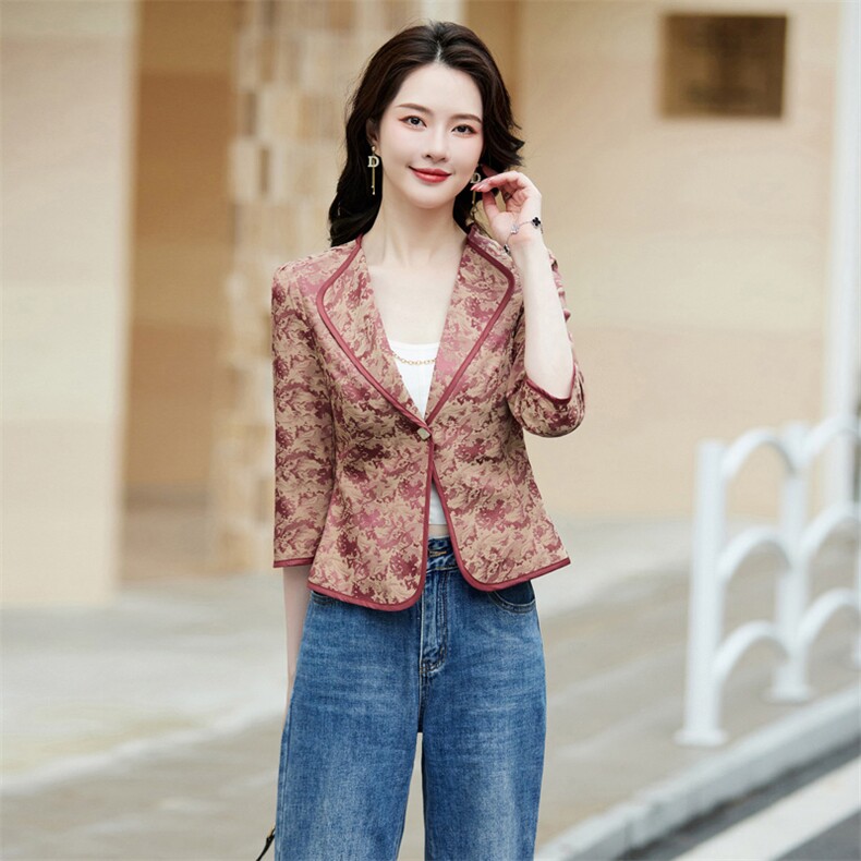 婵米儿2023新款披肩女短款外套秋季西装百搭连衣裙上衣,女装短外套,婵米儿