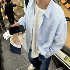 816B-CS009-P65中性风春季学生休闲韩版短袖衬衫外套纯色韩男，男装衬衫，星座816B