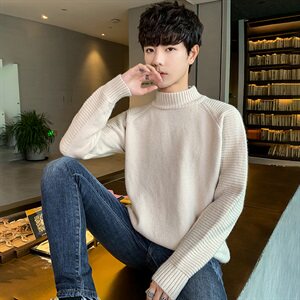 Tim-MY718毛衣男半高领2021秋冬季新款针织衫港风潮牌线衣图片