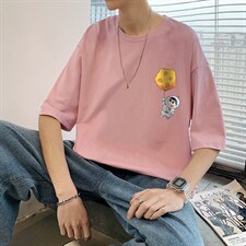 ！春夏新款纯棉宽松短袖T恤男士情侣体恤衫男DX01-P20，男装T恤，电商B367