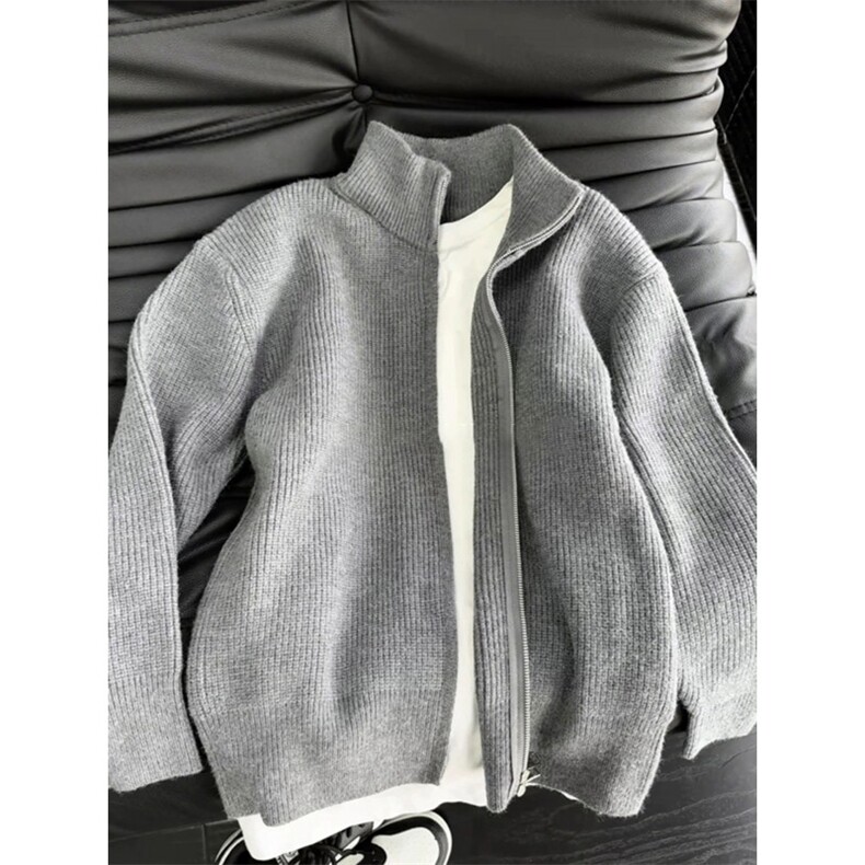 706-1-M845-P39特P现货秋季男士纯色拉链开衫宽松立领外套,女装短外套,星座706-1