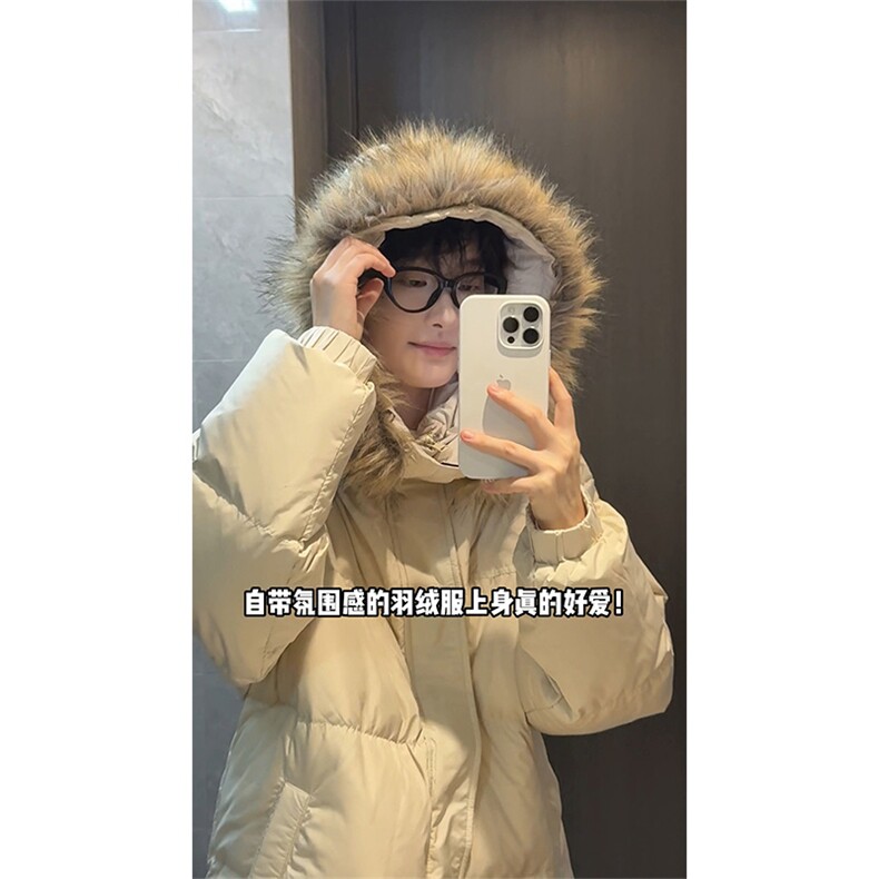 可拆卸毛领羽绒服90白鸭绒潮流宽松连帽外套DZ51217-TP185358,男装羽绒服,电商A102