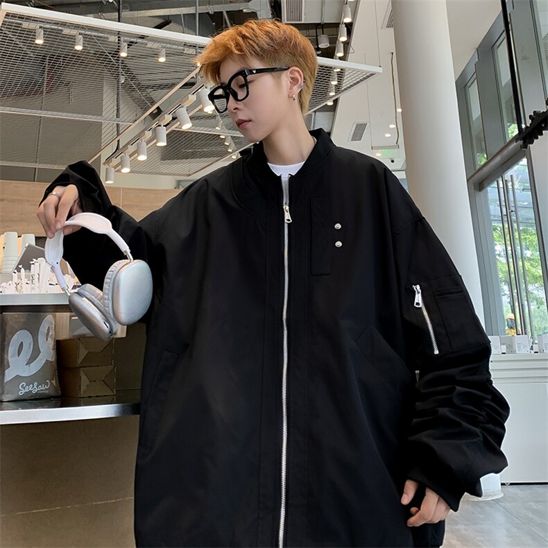 A768P602023美式机车皮衣外套男高街潮流街头痞帅宽松休闲夹克,男装夹克,星座512-6
