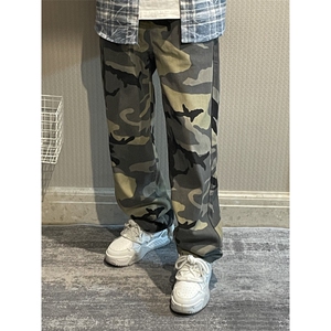【有货】迷彩工装裤阔腿美式复古hiphop裤子高街8265PP-特P48图片