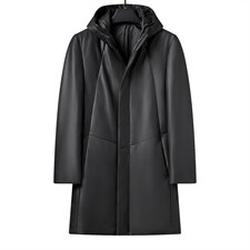 冬装绵羊皮皮羽绒服连帽厚款中年休闲男装白鸭绒外套HPN6803-P630,男装羽绒服,电商B212（原钱塘6029）