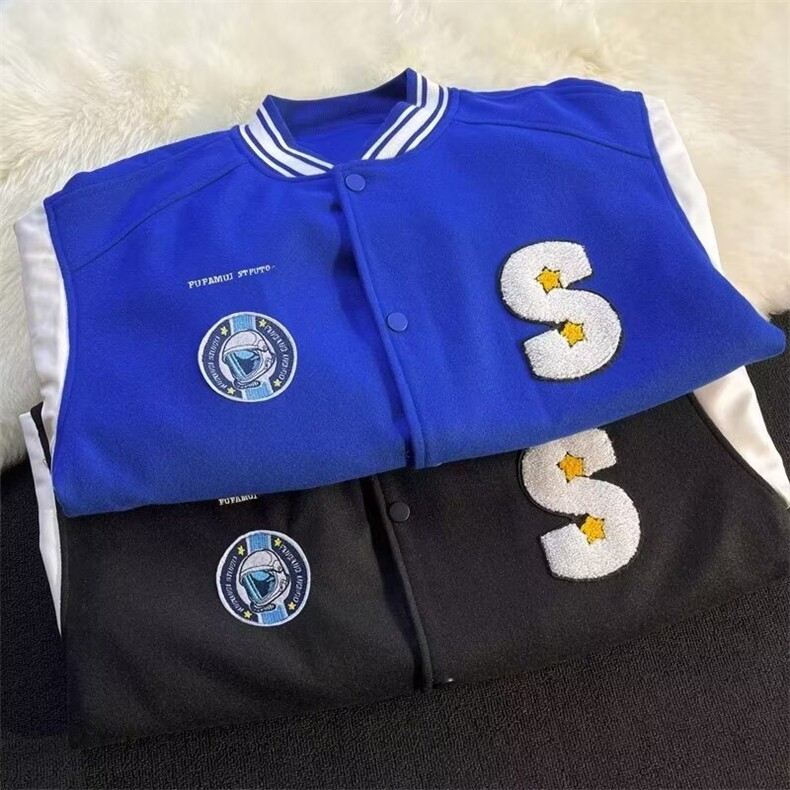 春季新款时尚毛巾绣棒球服外套JA696P40,男装夹克,星座1116-2