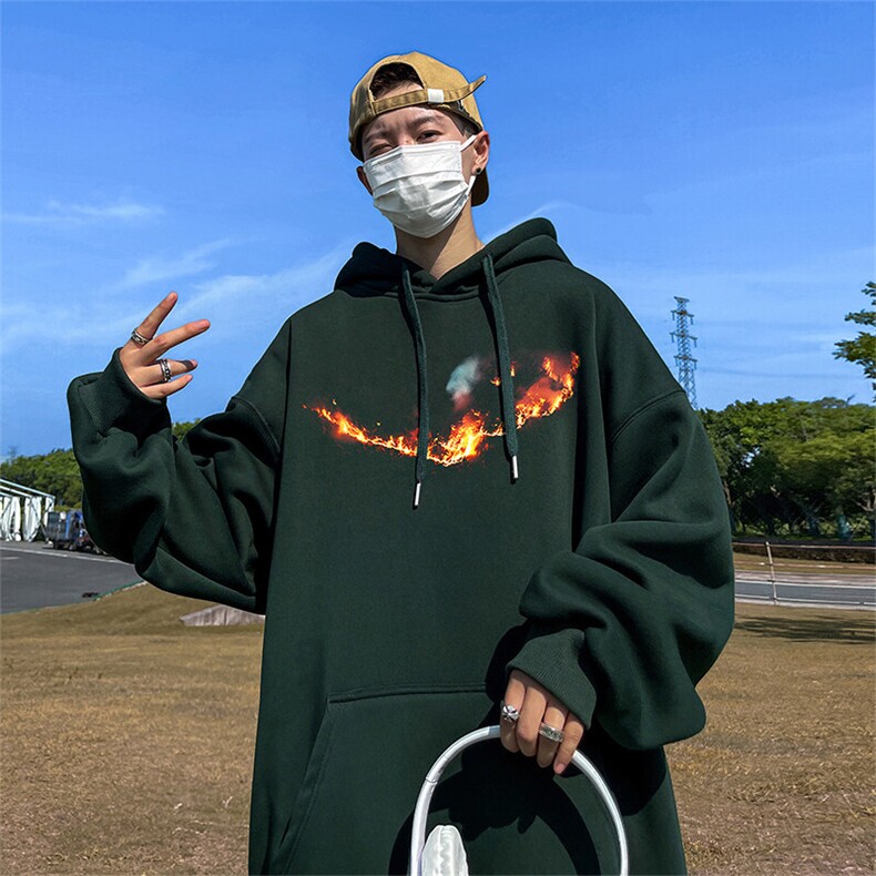 抖音得物供货可提供视频春装重磅美式宽松连帽卫衣DL2453,男装卫衣,电商A486-1