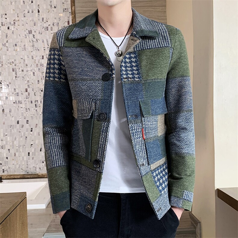 秋冬新品男士休闲百搭毛呢夹克外套1217-JK082-P90,男装夹克,星座1217-2