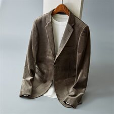 2021秋冬丝绒西装男式潮流灯芯绒西服男661-P165控价328，男装西服，电商D225