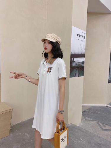 爱美欧夏季新款拼格子polo裙，女装，爱美欧