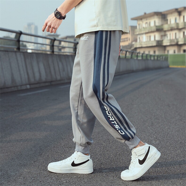 加推春款日系外景宽松大码束脚休闲运动卫裤0548-P40,男装休闲裤,星座914-3