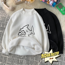 M18041-P45加绒款-P65半高领毛衣男士大码针织衫男毛线衣男，男装针织衫/毛衣，电商A040