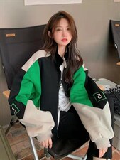 拼色外套，其它，韩外