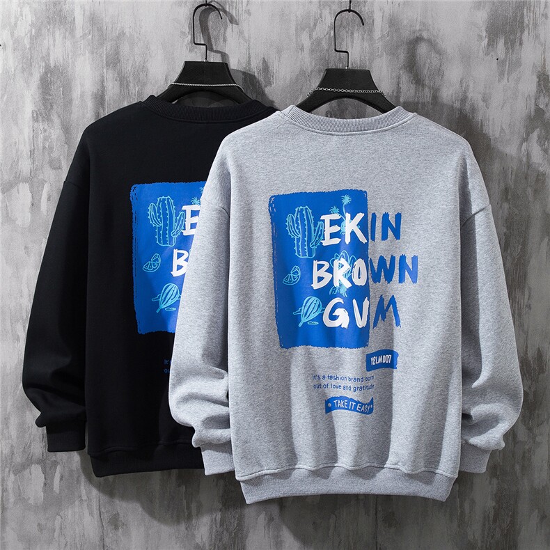 1日系港风中性情侣大码M-5XL运动圆领套头卫衣外套男7257P35控58，女装短外套，星座226-2