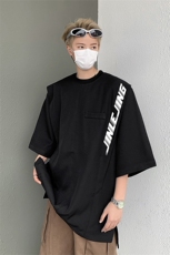 男装印花短袖t恤抗皱潮牌假两件上衣男生体恤XZ514-2-202447-P58，男装T恤，星座514-2(原B239)