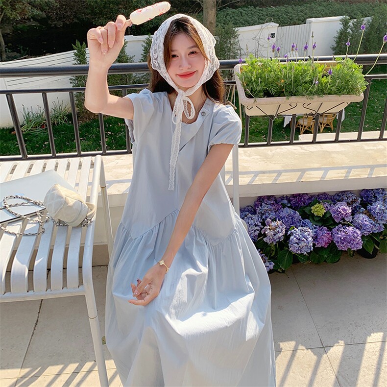 夏装新款A版连衣裙大裙摆2C317A-8515-P145-K208,女装连衣裙,2C317A
