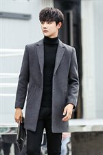 主推秋冬冬季新款毛呢大衣男中长款呢子风衣大码外套F6807-P155，男装毛呢大衣，星座217-4