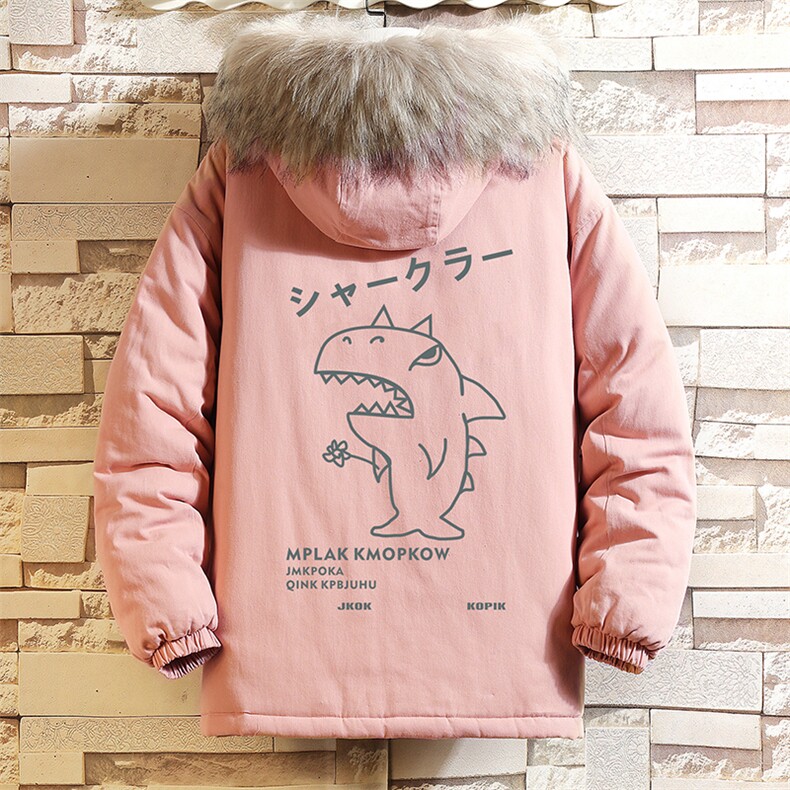 MM48092-P130冬季大毛领衣男士大码加厚袄男服砖墙挂拍,男装棉衣,电商A040A